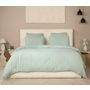 Voir la diapositive 1 : Les Ateliers du Linge Parure De Couette 3 Pcs 240x220 100% Gaze De Coton Lavé Vert Givrée