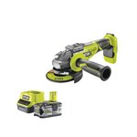 Ryobi Pack RYOBI meuleuse d'angle brushless 18V One+ R18AG7-0 - 1 batterie 18V 5.0Ah - 1 chargeur rapide