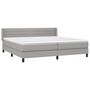 Voir la diapositive 3 : VIDAXL Sommier a lattes de lit avec matelas Gris clair 200x200cm Tissu