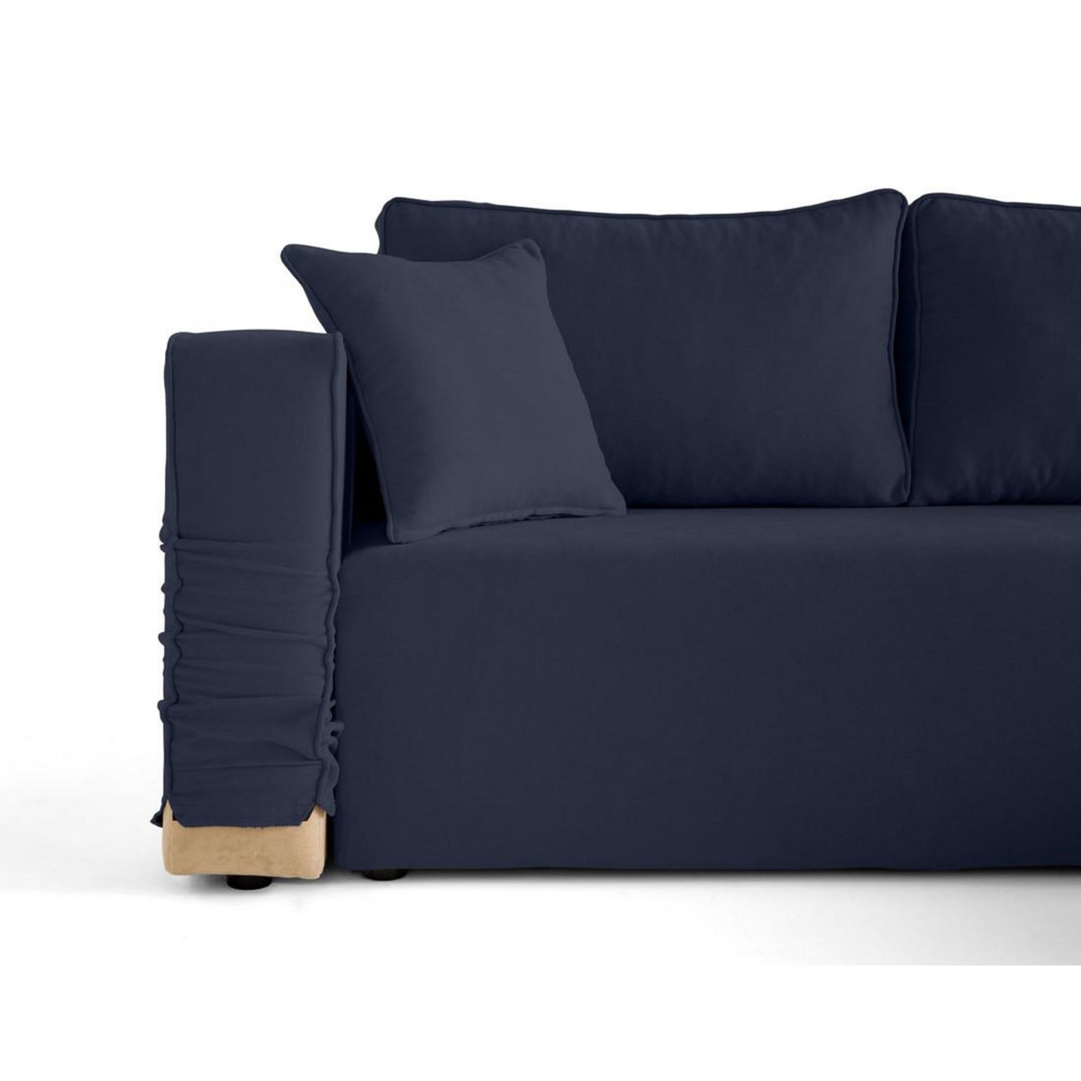 BEST MOBILIER Topaze - canapé d'angle déhoussable réversible 4 places en tissu