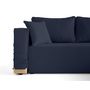 Voir la diapositive 2 : BEST MOBILIER Topaze - canapé d'angle déhoussable réversible 4 places en tissu