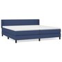 Voir la diapositive 1 : VIDAXL Sommier a lattes de lit avec matelas Bleu 200x200 cm Tissu