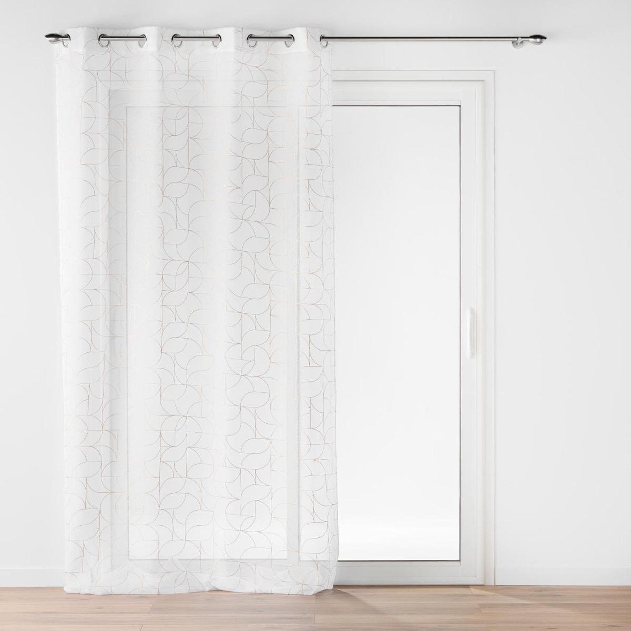 Douceur d'Intérieur Rideau voilage à œillets  louxor  140x240cm blanc