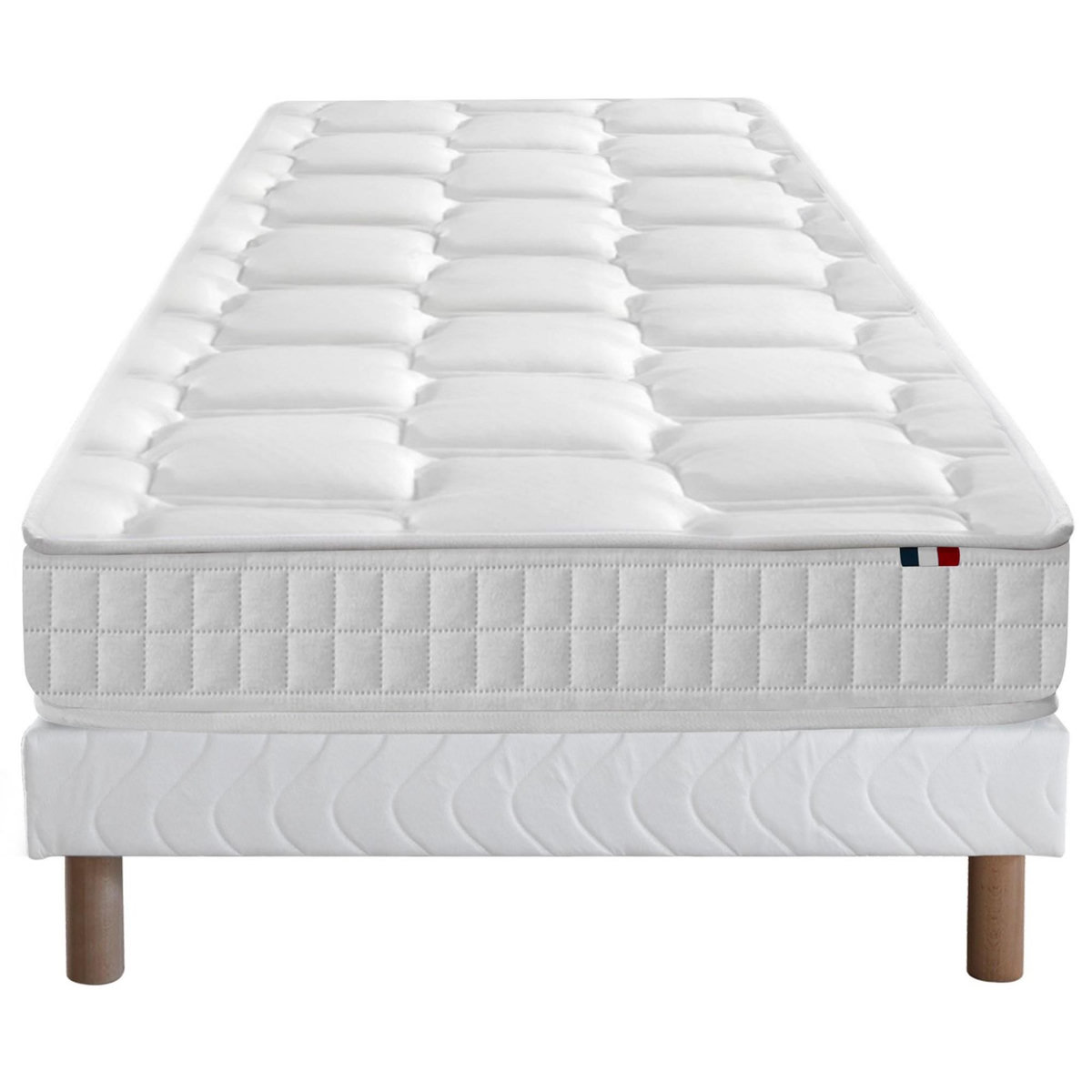 IDLITERIE Ensemble literie : matelas à ressorts COSMOS et sommier - qualité française