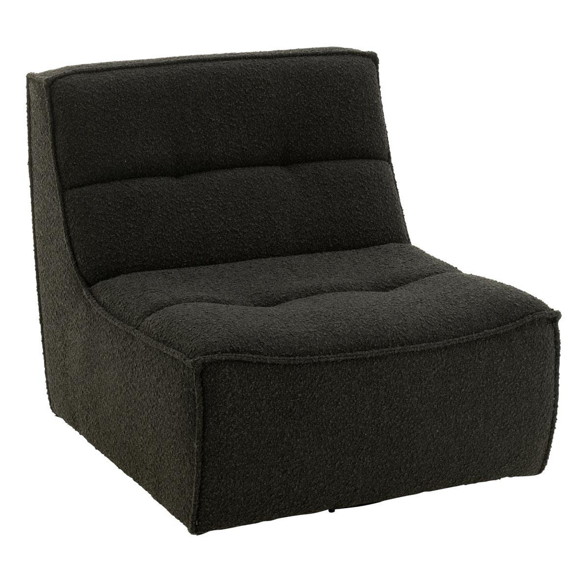 J-LINE Fauteuil Pivotant  Cosy  97cm Noir