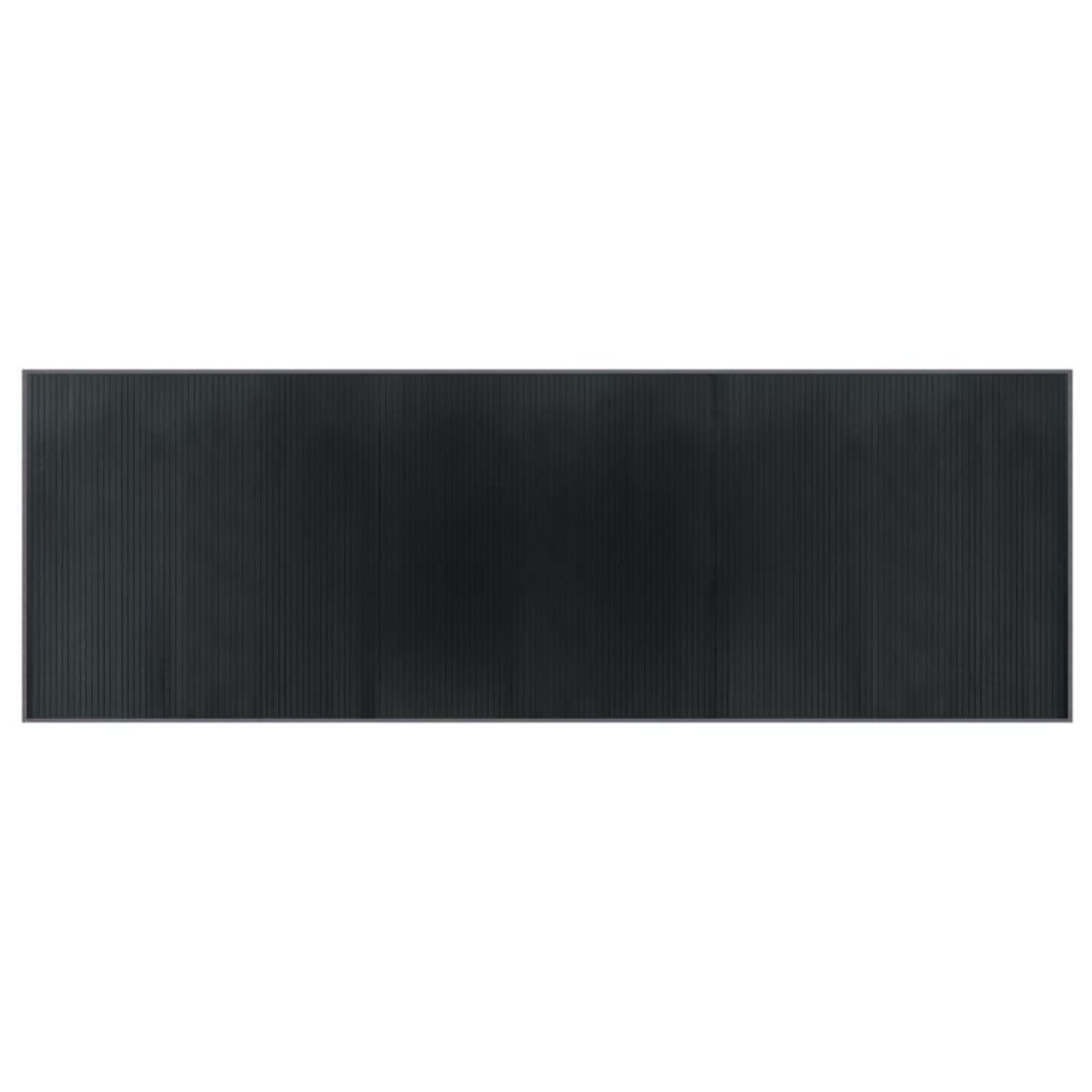 VIDAXL Tapis rectangulaire gris 100x300 cm bambou
