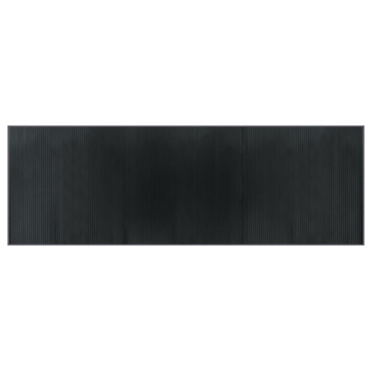 VIDAXL Tapis rectangulaire gris 100x300 cm bambou