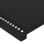 VIDAXL Tete de lit avec oreilles Noir 93x23x118/128 cm Similicuir
