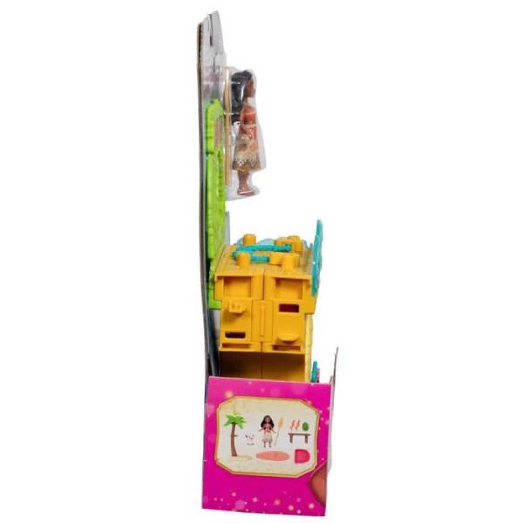 Voir la diapositive 4 : DISNEY PRINCESS Disney vaiana histoires a empiler coffret de maison de poupée avec une petite poupée vaiana, 1 ami animal et 9 accessoires - m