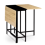 Voir la diapositive 4 : ID MARKET Table console pliable EDI 2-4 personnes façon hêtre et noir design industriel 103 x 76 cm