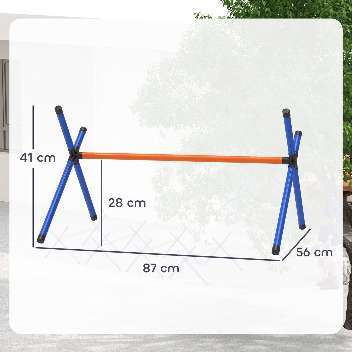 PAWHUT Kit d'agilité chien hauteur réglable sac transport inclus