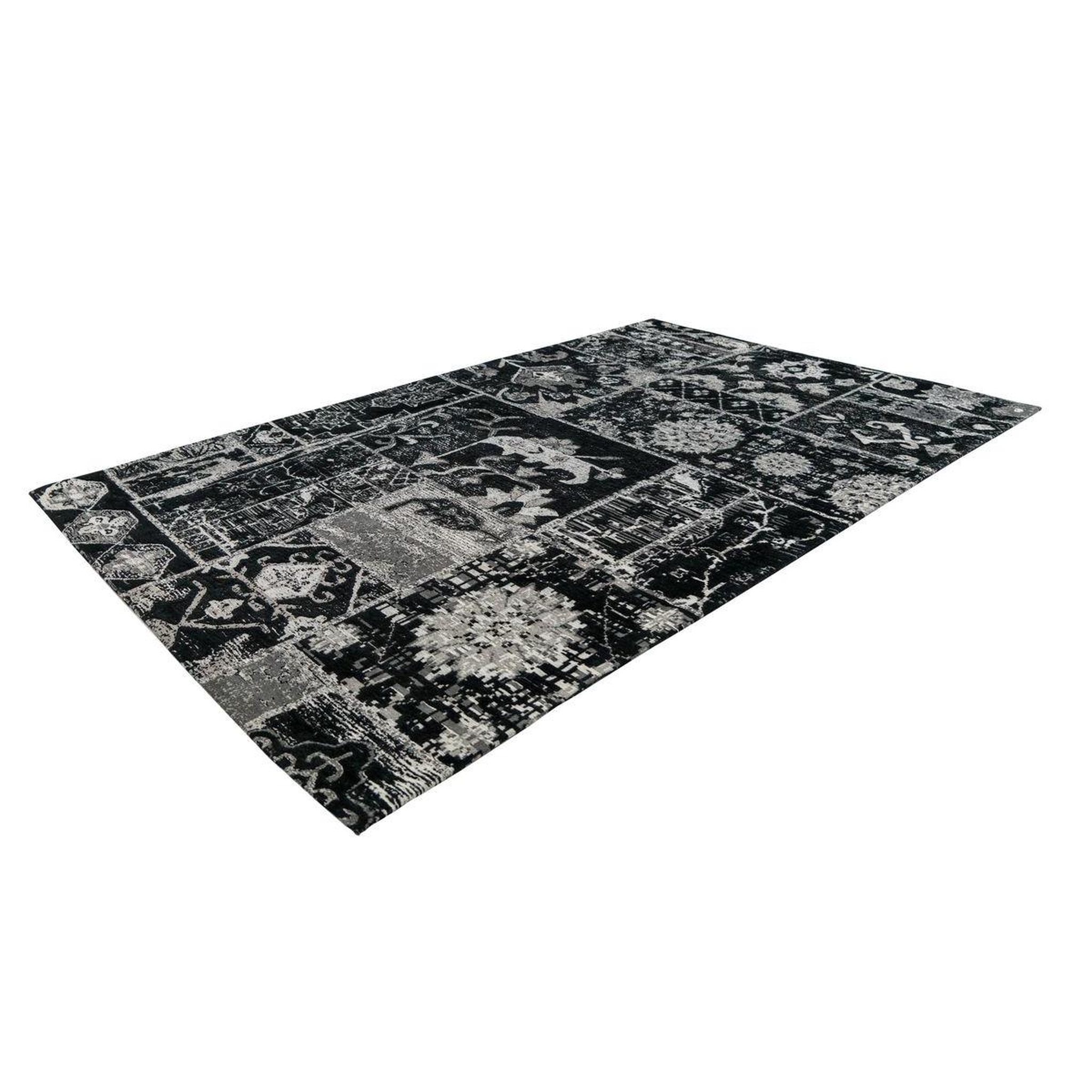 Voir la diapositive 4 : Paris Prix Tapis Imprimé Vintage  River  Gris & Noir