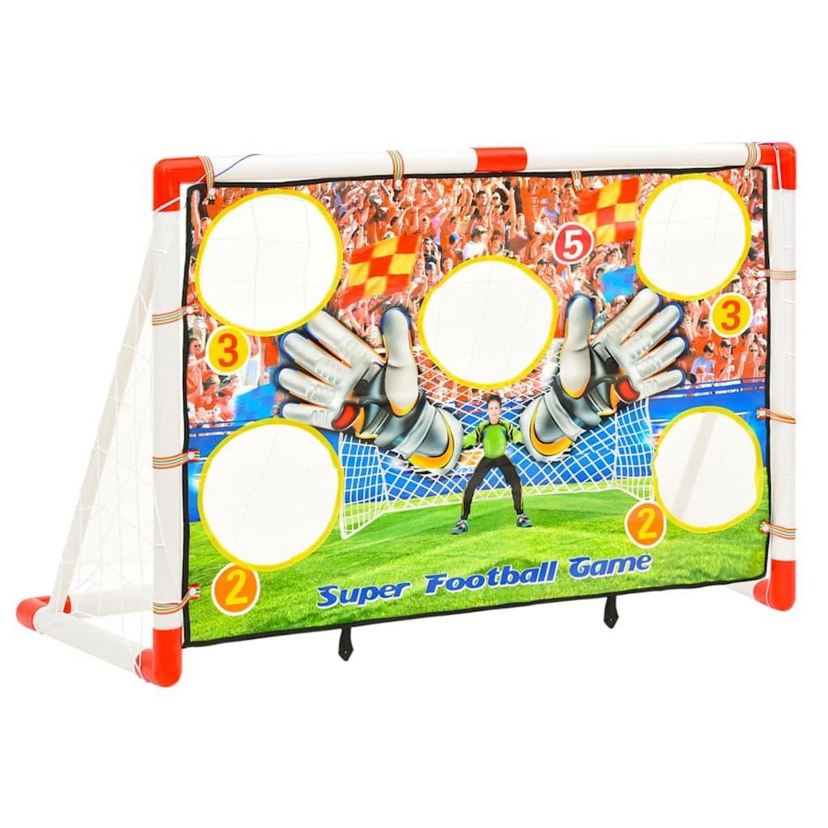 VIDAXL Ensemble de buts de football enfant avec panneau 120x51x77,5 cm