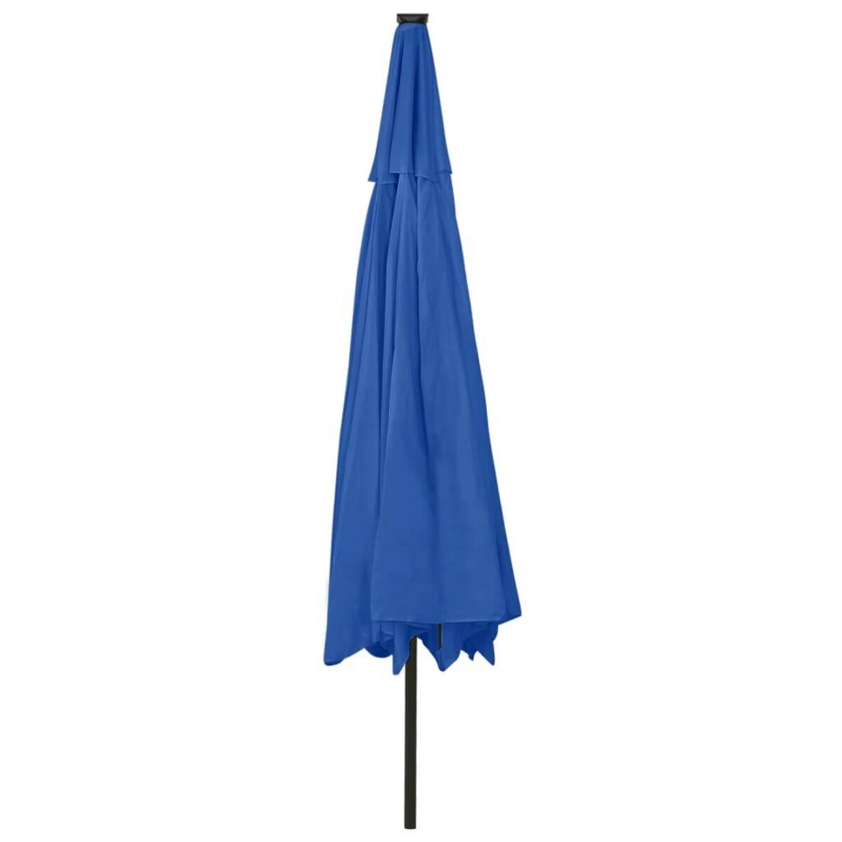 VIDAXL Parasol de jardin avec lumieres LED et mat en metal bleu azure