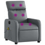 Voir la diapositive 2 : VIDAXL Fauteuil de massage inclinable Gris Similicuir