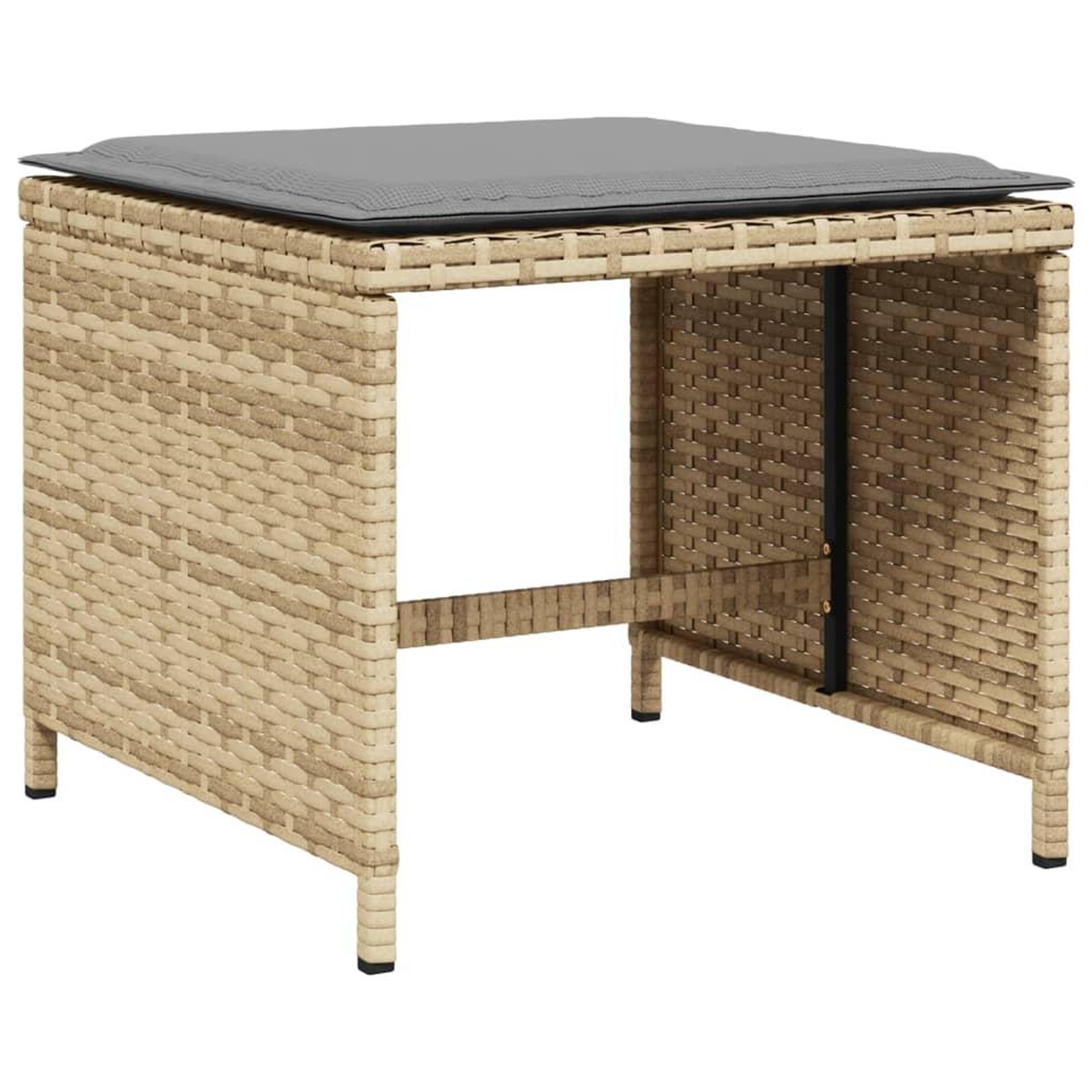 Voir la diapositive 3 : VIDAXL Ensemble a manger de jardin et coussins 9 pcs melange beige