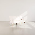 BEST MOBILIER Philae - canapé convertible clic-clac 2 places - en simili. Coloris disponibles : Blanc, Gris, Noir, Marron