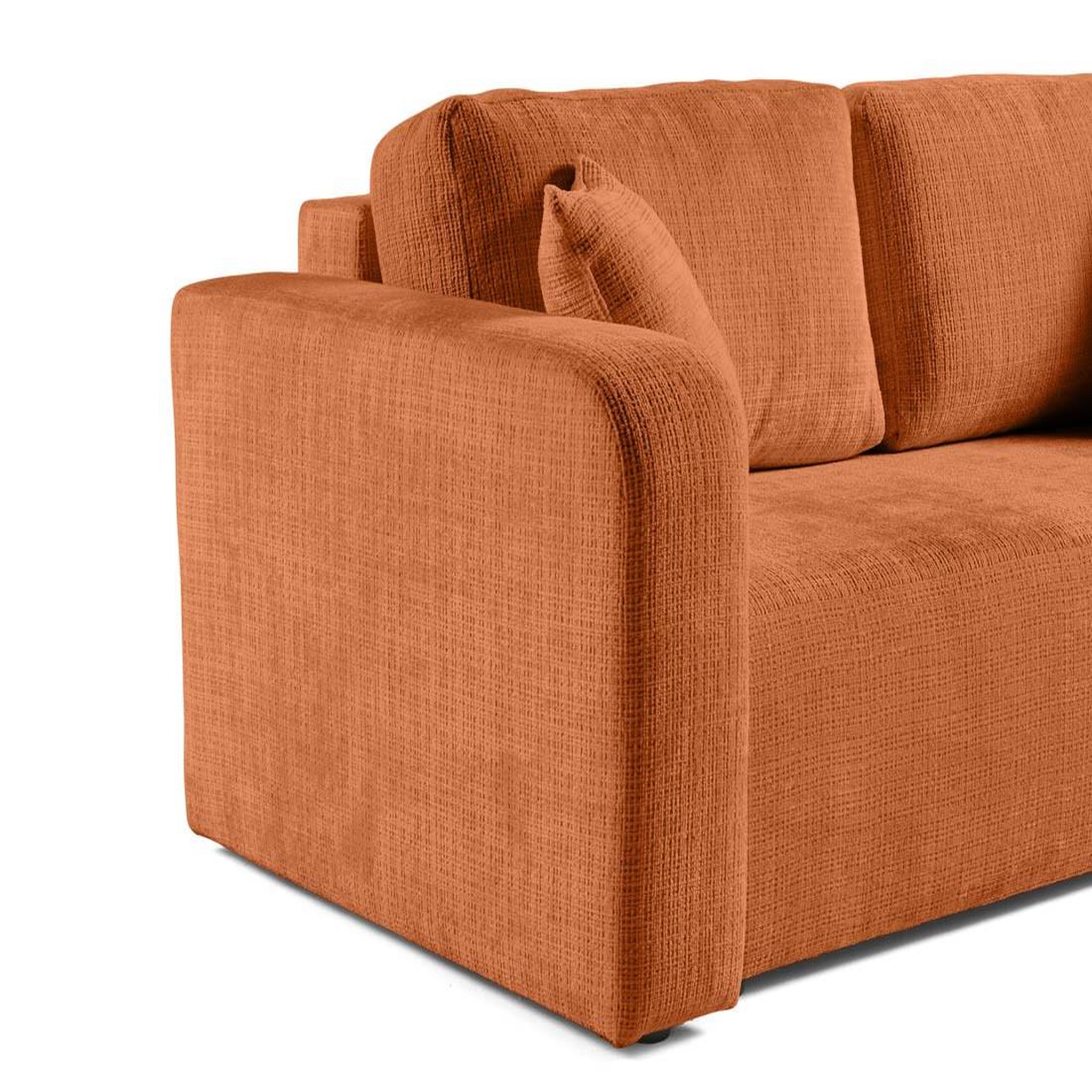 Voir la diapositive 6 : BEST MOBILIER Miro - canapé droit 2 places - en velours texturé
