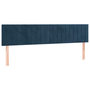 Voir la diapositive 2 : VIDAXL Tetes de lit 2 pcs Bleu fonce 100x5x78/88 cm Velours