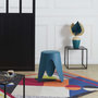 Voir la diapositive 2 : The Home Deco Factory Tabouret d'appoint empilable Emma - Bleu canard