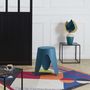 Voir la diapositive 2 : The Home Deco Factory Tabouret d'appoint empilable Emma - Bleu canard