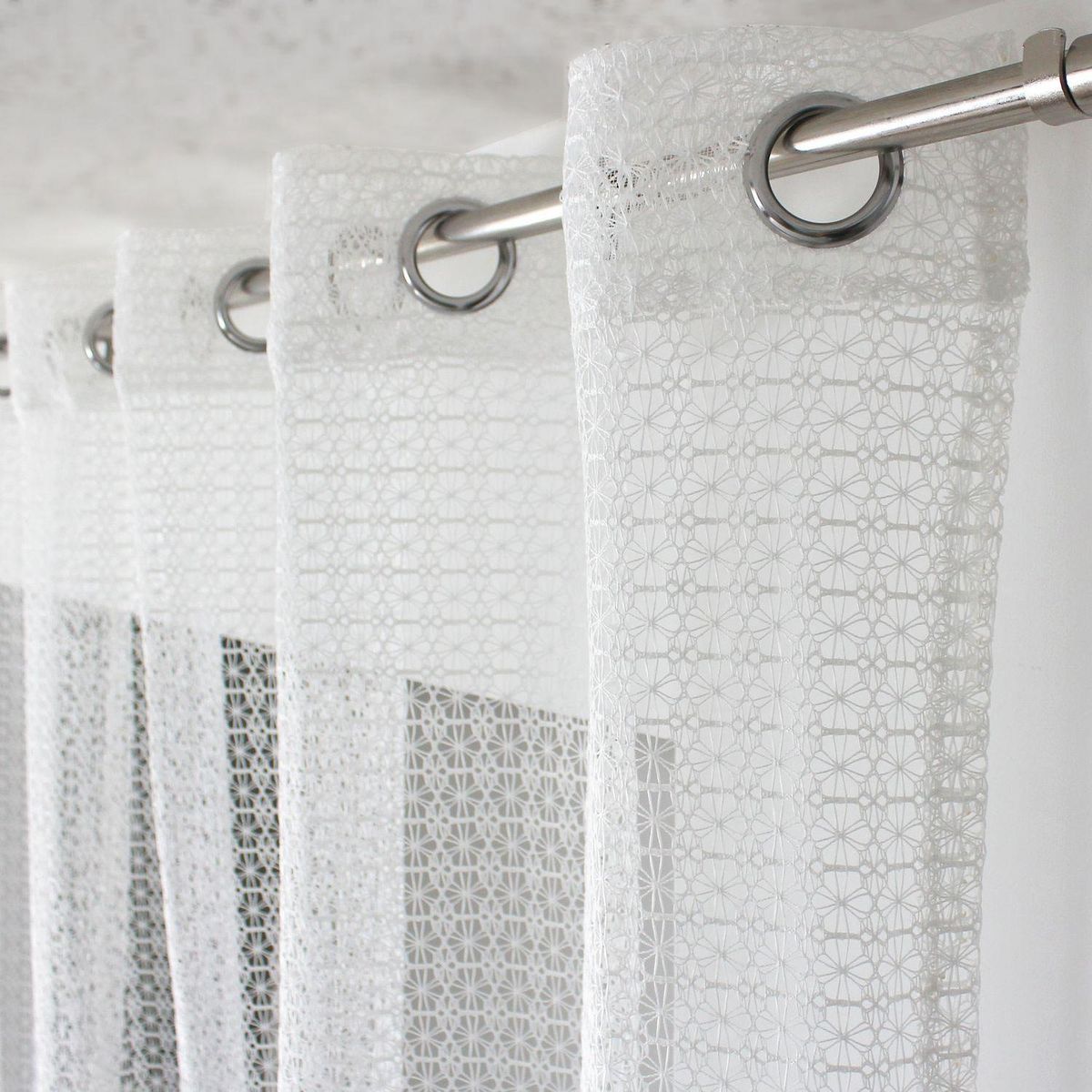 TOILINUX Voilage aspect maille CERAISTE