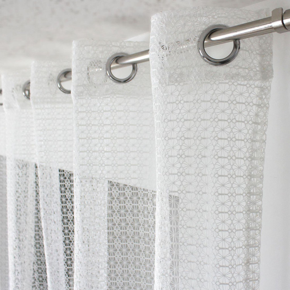 TOILINUX Voilage aspect maille CERAISTE