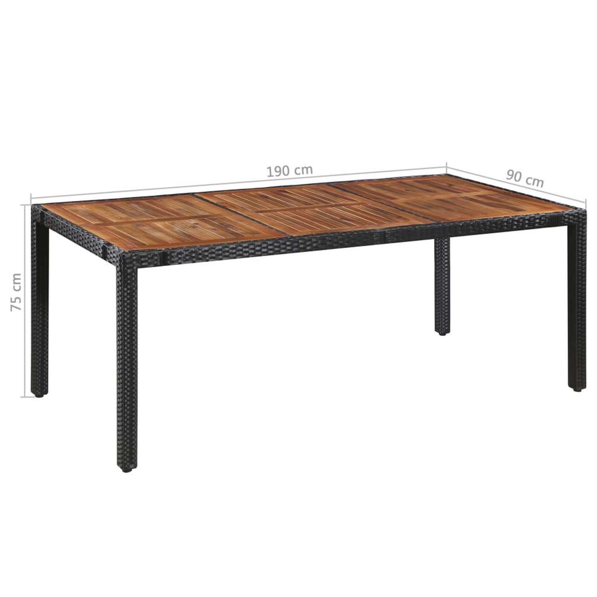 Voir la diapositive 6 : VIDAXL Ensemble a manger d'exterieur 9 pcs resine tressee et acacia