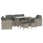 Voir la diapositive 2 : VIDAXL Salon de jardin 6 pcs avec coussins gris clair resine tressee