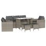 Voir la diapositive 2 : VIDAXL Salon de jardin 6 pcs avec coussins gris clair resine tressee