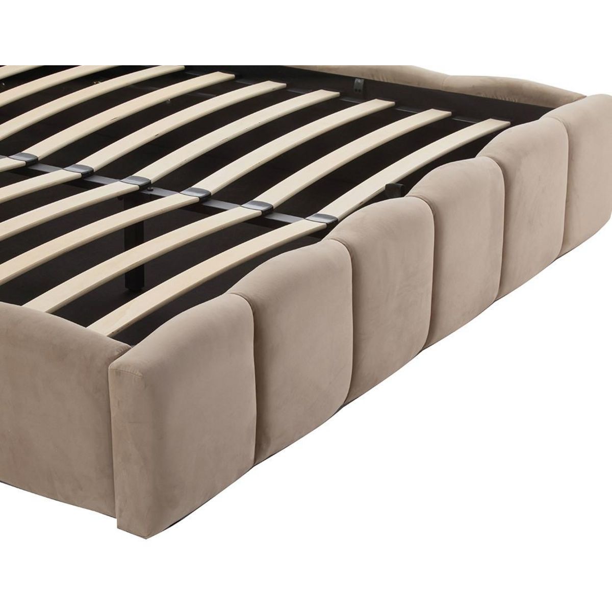 BEST MOBILIER Mermaid - lit coffre - 160x200 cm - en velours - sommier inclus