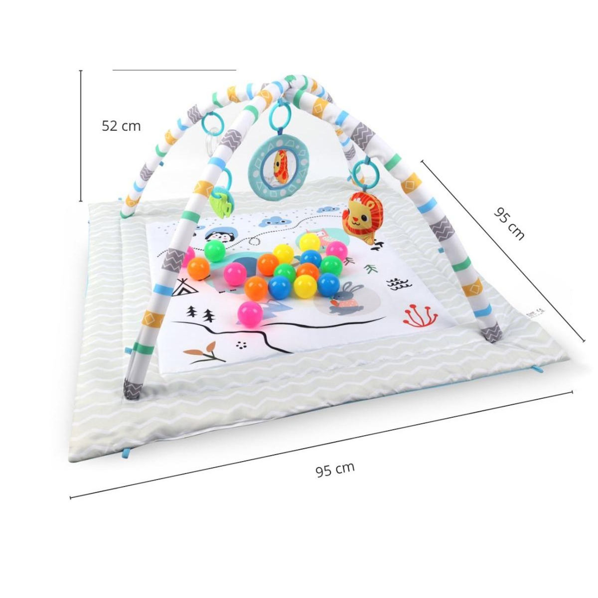 MILLY MALLY Tapis éducatif 2-en-1 TinyMini Amusement à la montagne