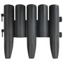 Voir la diapositive 3 : VIDAXL Bordures de pelouse 36 pcs Anthracite 10 m PP