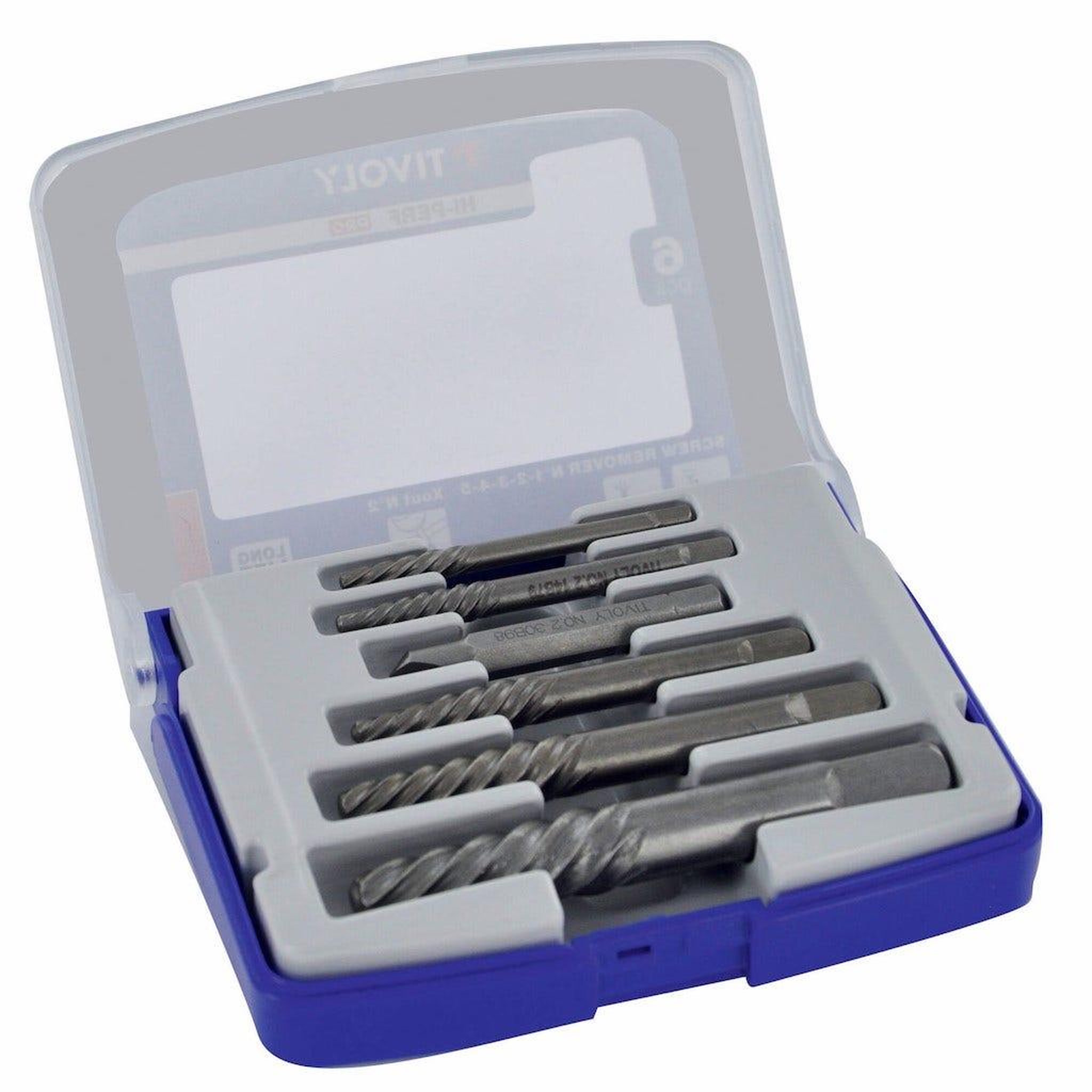 TIVOLY Coffret 5 extracteurs goujons et vis cassés + 1 x-out n°2