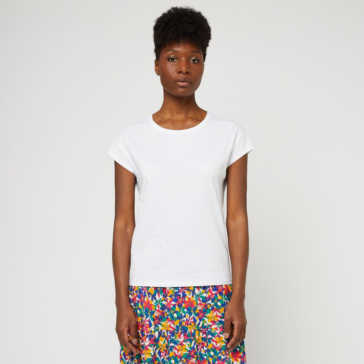INEXTENSO T shirt Blanc femme pas cher Auchan