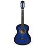 Voir la diapositive 6 : VIDAXL Ensemble de guitare classique pour débutants 8 pcs bleu 3 4 36