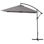 Habitat et Jardin Parasol jardin déporté  Alu  Ilios 3  - Carré - 3 x3 m - Gris