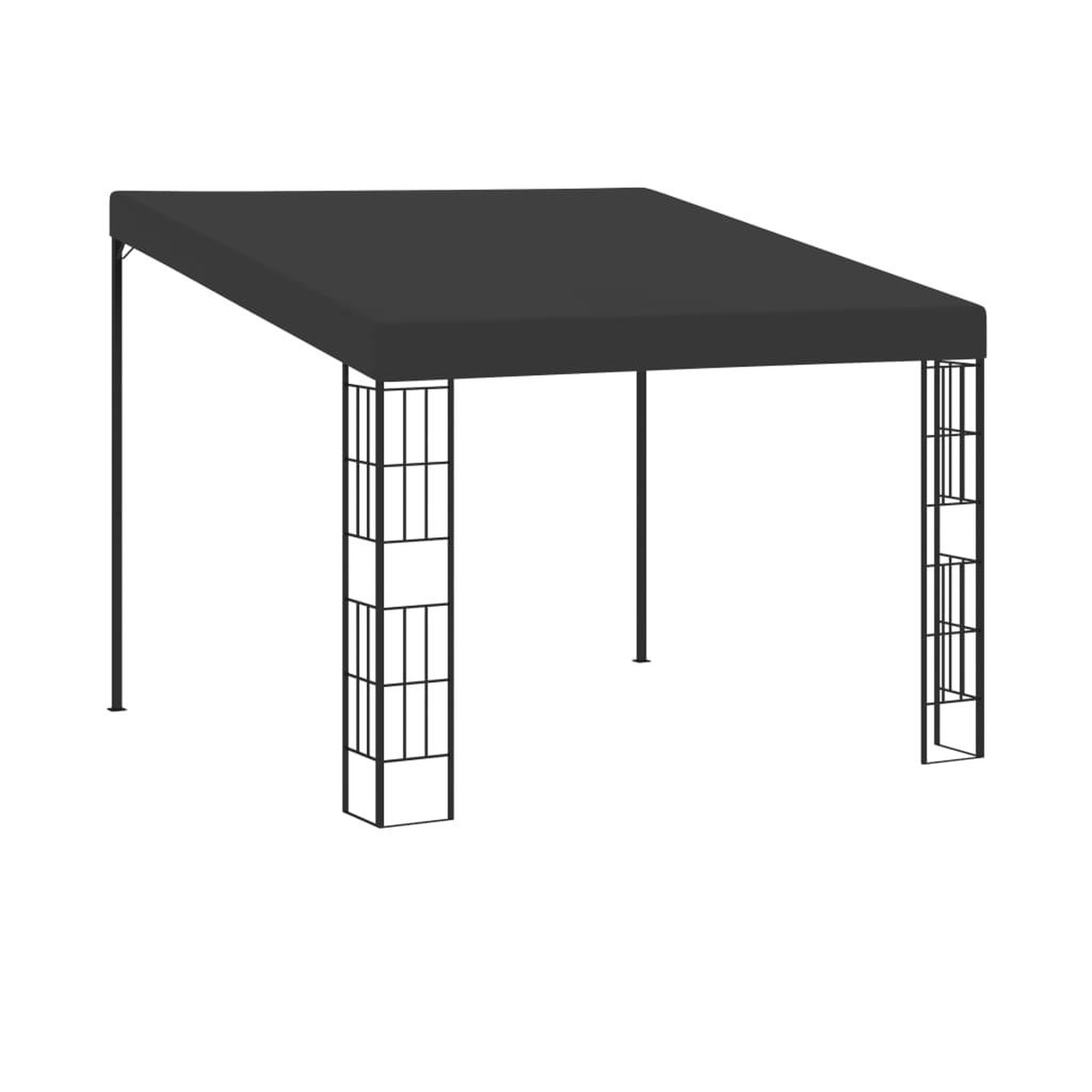 VIDAXL Belvedere mural 3x3 m Anthracite Tissu