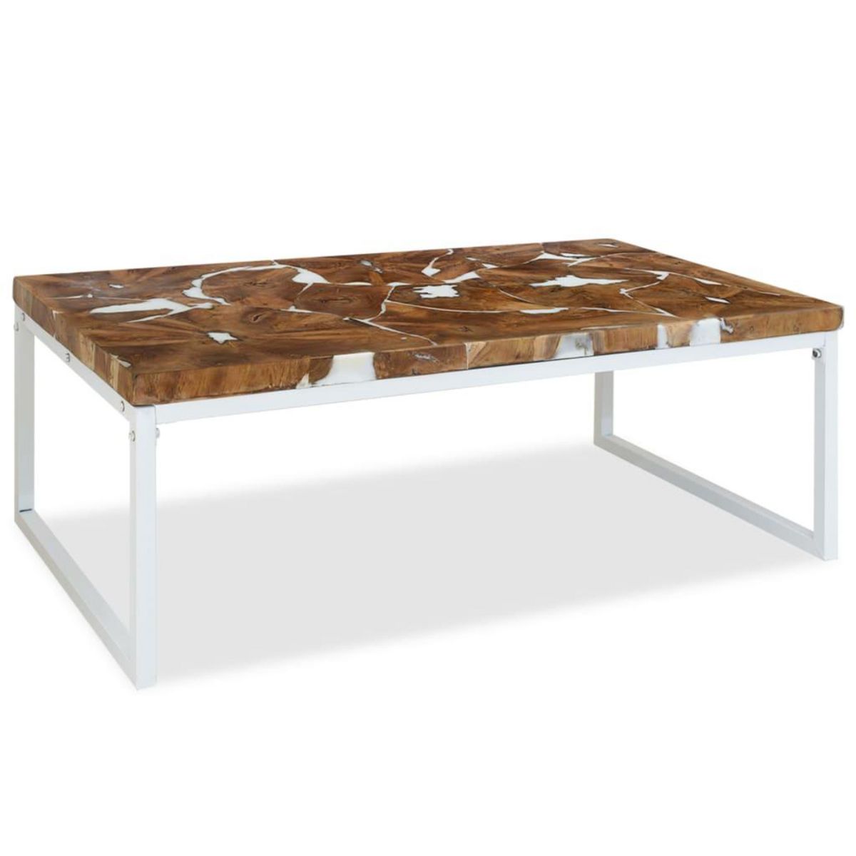 VIDAXL Table basse Teck Resine 110x60x40 cm