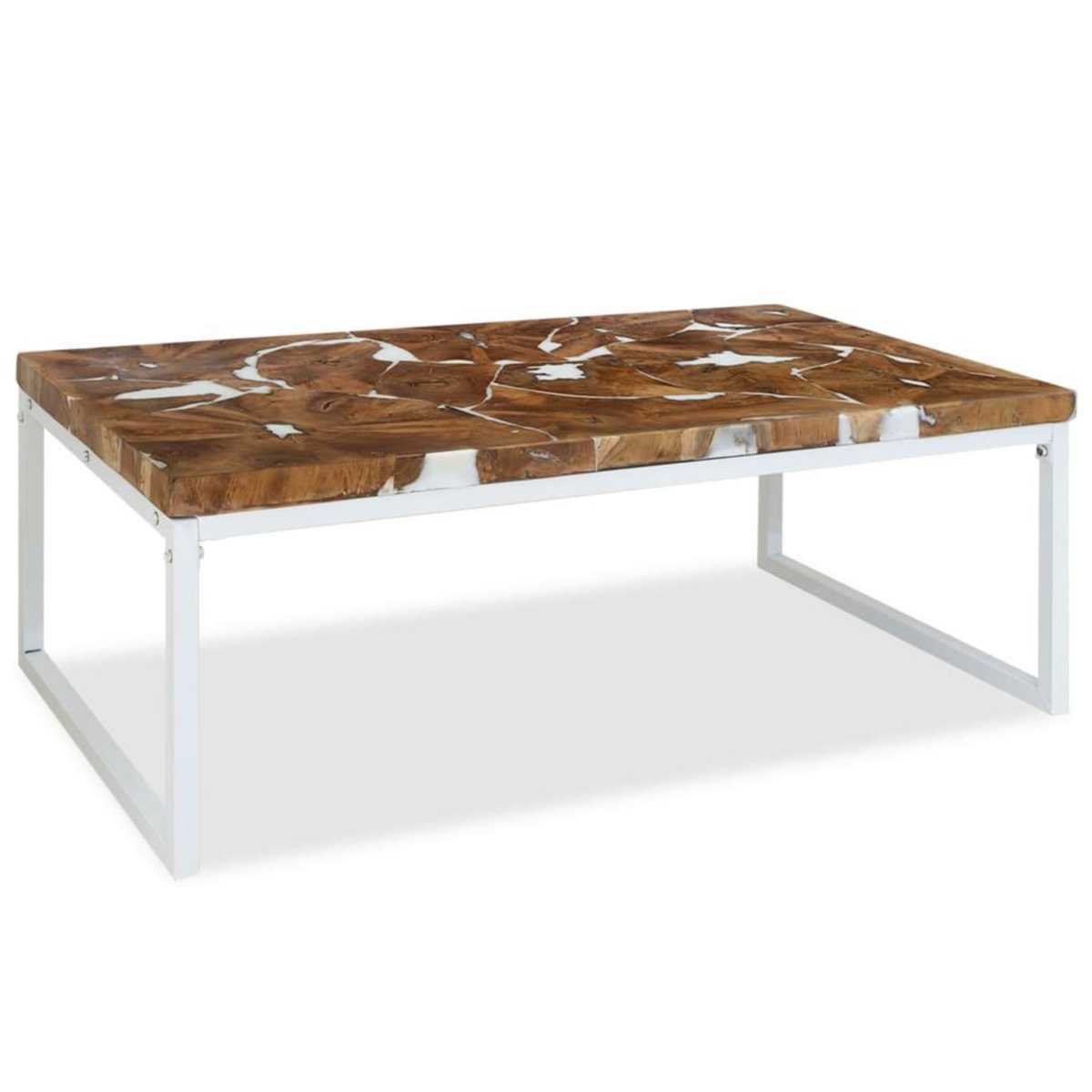 VIDAXL Table basse Teck Resine 110x60x40 cm