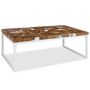 Voir la diapositive 2 : VIDAXL Table basse Teck Resine 110x60x40 cm