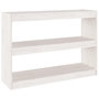 Voir la diapositive 2 : VIDAXL Bibliotheque/Separateur de piece Blanc 100x30x71,5cm Pin massif