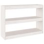 Voir la diapositive 2 : VIDAXL Bibliotheque/Separateur de piece Blanc 100x30x71,5cm Pin massif