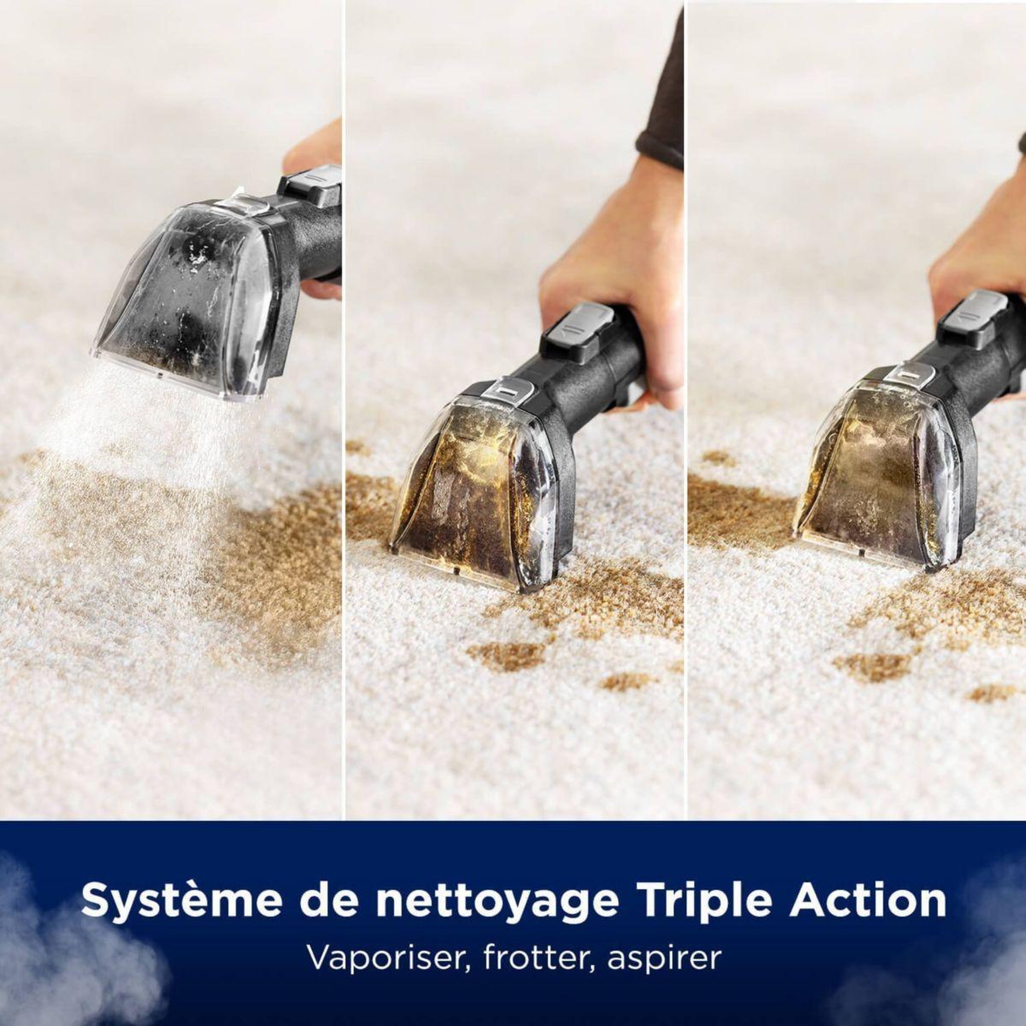 Voir la diapositive 4 : BISSELL Nettoyeur détacheur spotclean hydrosteam pro b3700n, mode vapeur, 4 roues multidirectionnelles