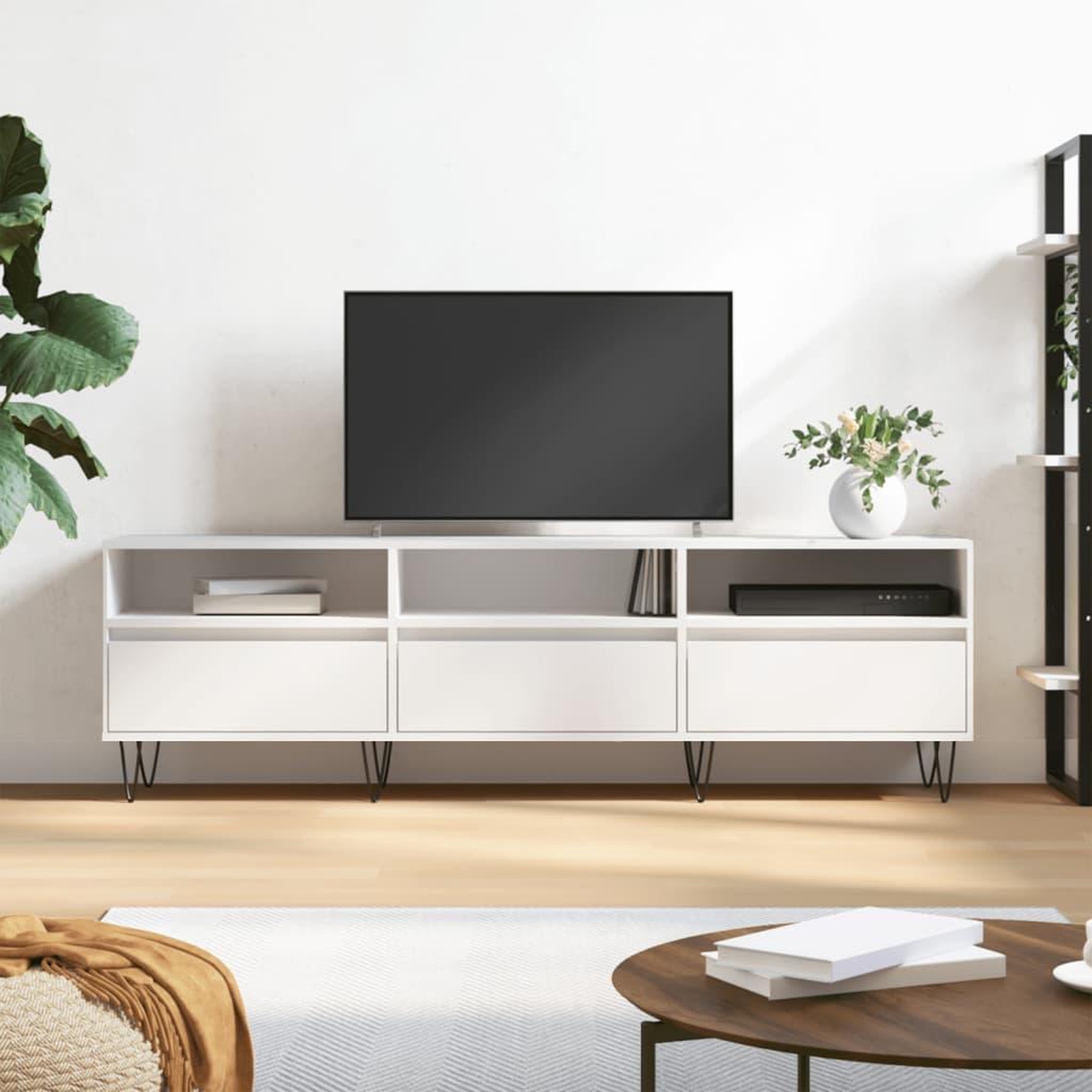 VIDAXL Meuble TV blanc 150x30x44,5 cm bois d'ingenierie