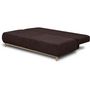 Voir la diapositive 5 : MARKET24 Banquette convertible 3 places MIKA - Velours côtelé marron foncé - Coffre de rangement - L 192 x H 84 x P 93 cm