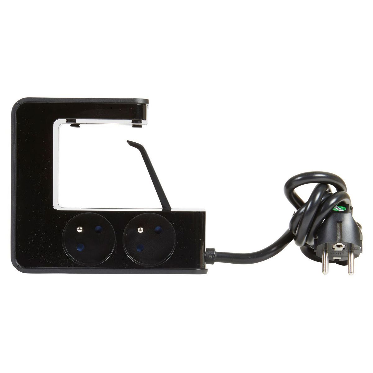 LEGRAND Rallonge multiprise clipsable 4x2P+T , 2 USB Type-A et 1 inter lumineux - noir