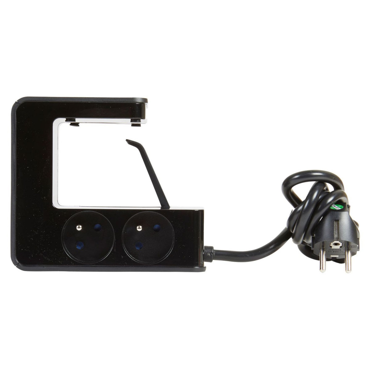 LEGRAND Rallonge multiprise clipsable 4x2P+T , 2 USB Type-A et 1 inter lumineux - noir