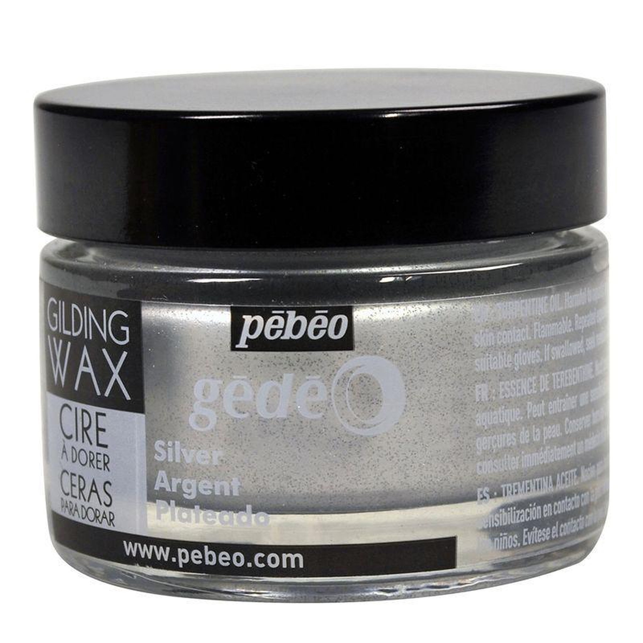 Pebeo Cire à dorer tout support - argent - 30 ml