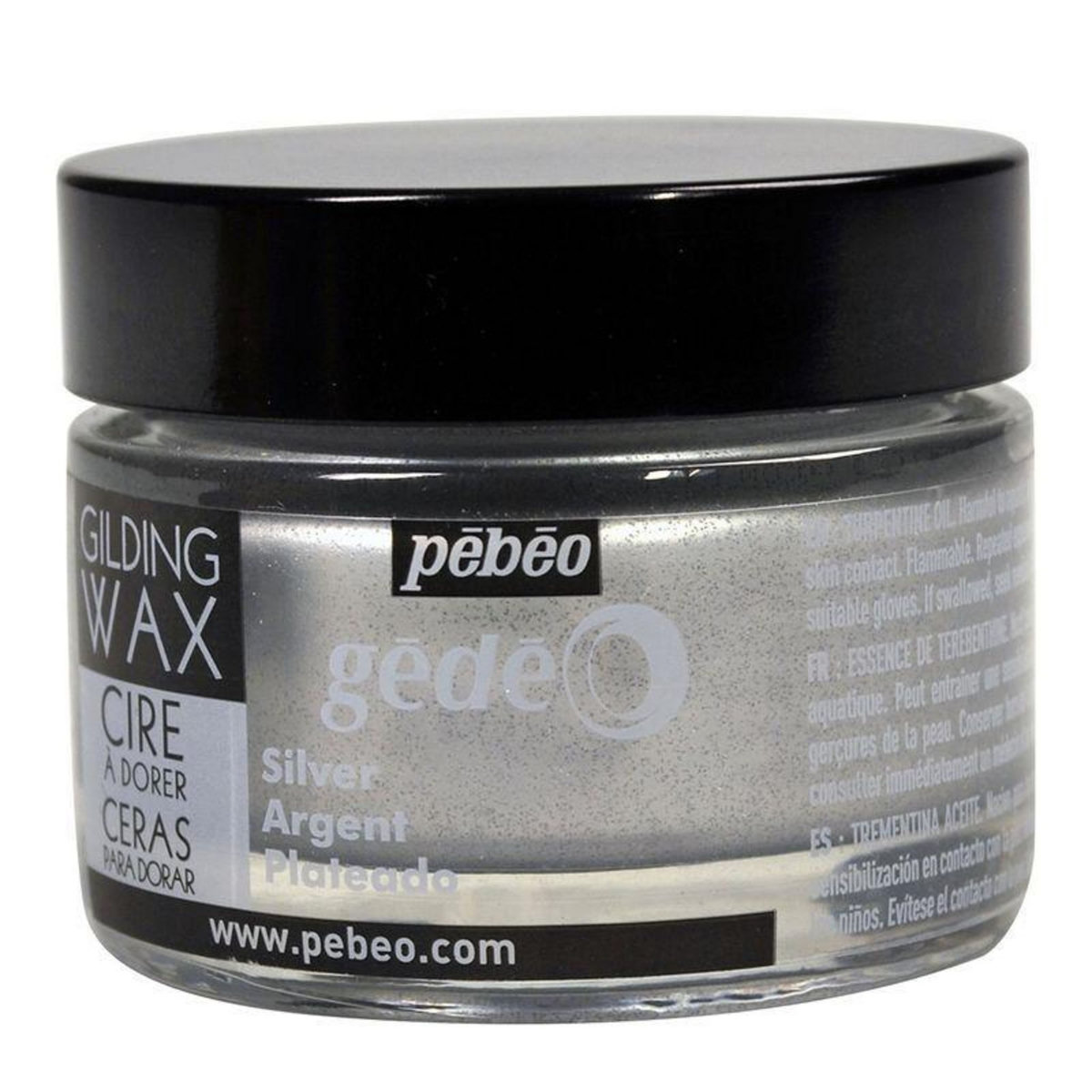 Pebeo Cire à dorer tout support - Argent - 30 ml